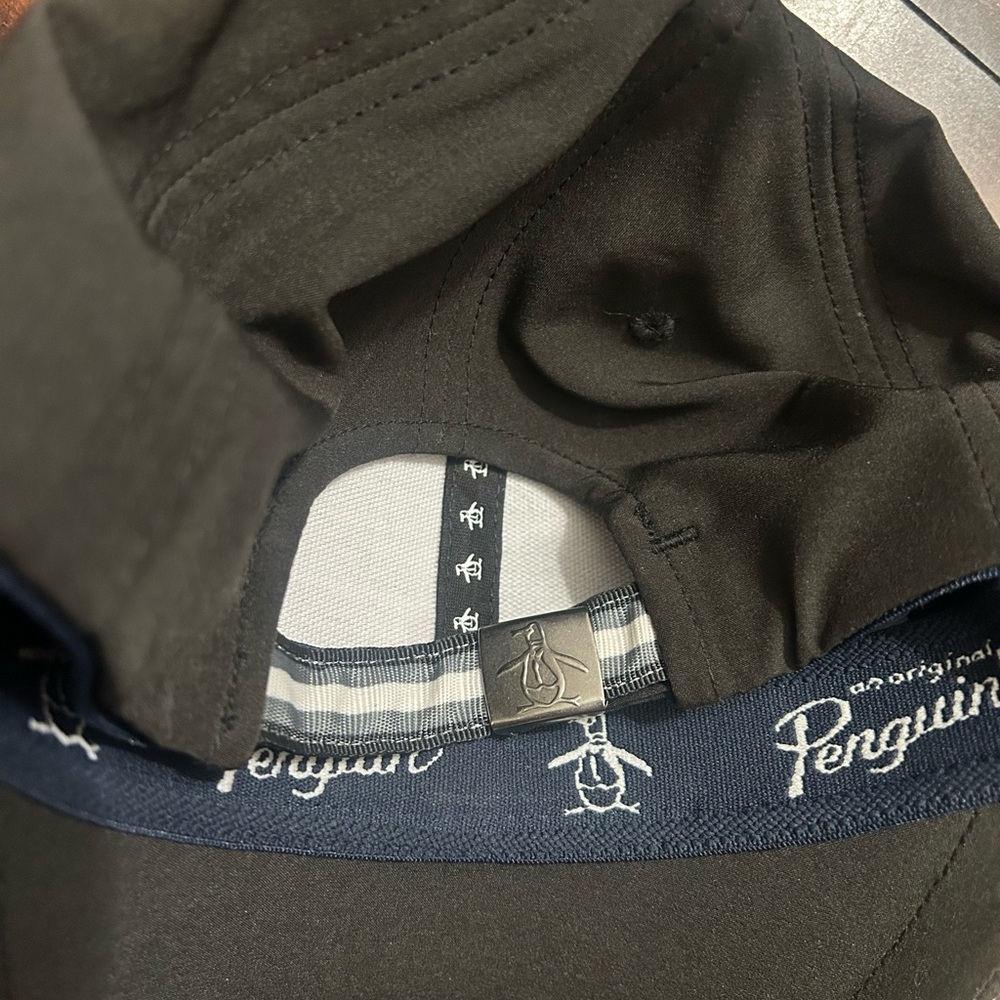 Original Penguin Black Logo Patterned Baseball Cap - Picture 3 of 4